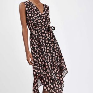 TopShop Floral Wrap Dress Size 4